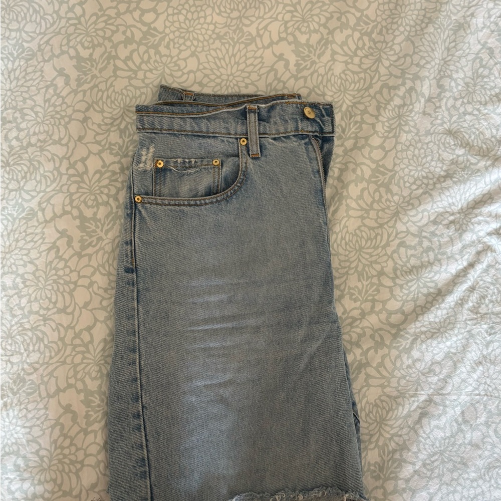 Nobody Denim Light Blue High Waisted Jean Shorts